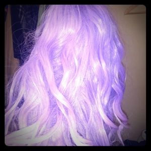 Purple and pink wig